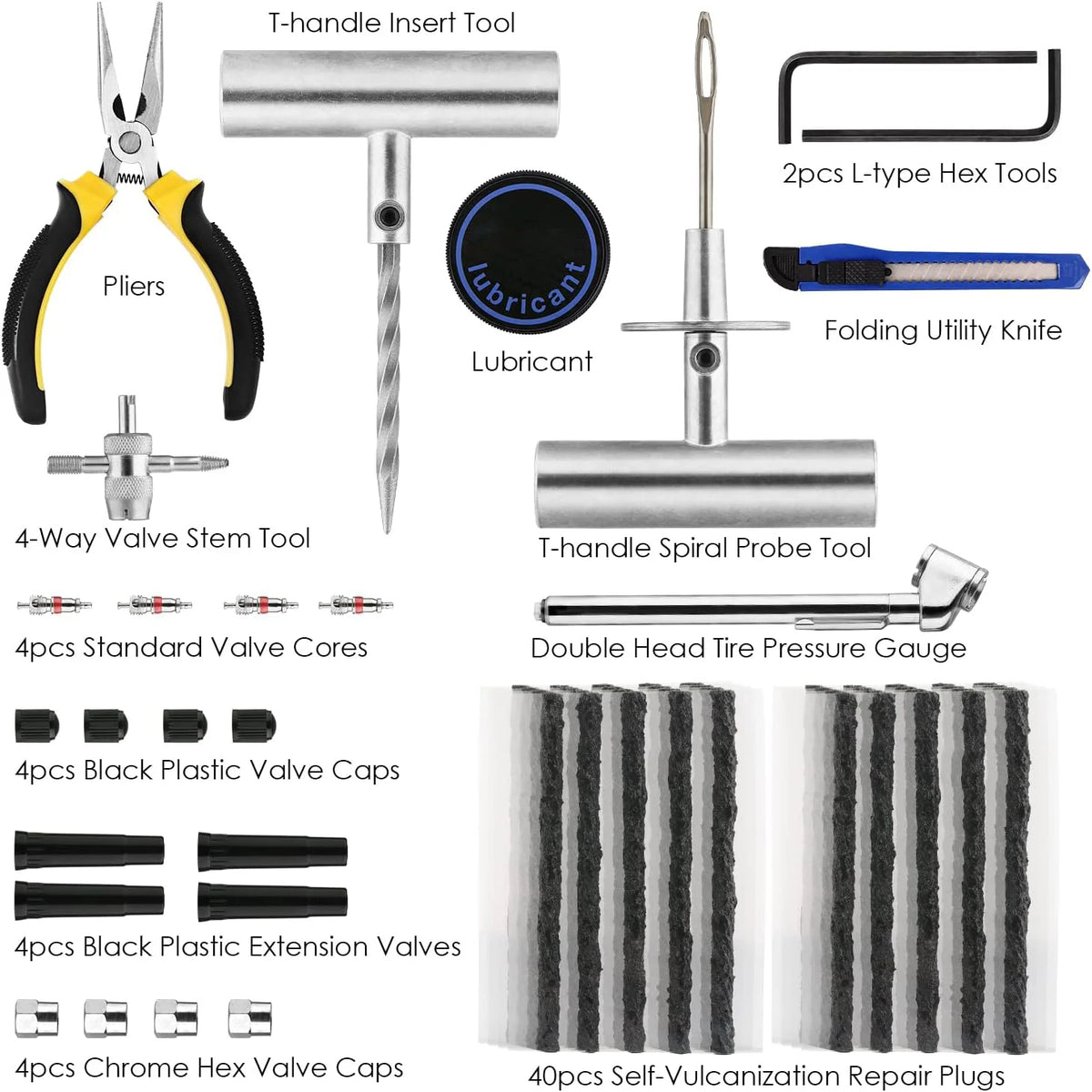 IFIXPRO 68Pcs Tire Repair Kit with Metal Tools | MOQ 500
