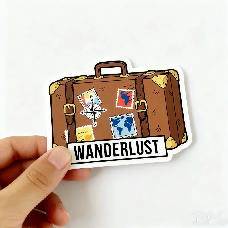 Custom Waterproof Vinyl Stickers 100pcs MOQ | Die-Cut, Digital/UV Print, Gloss/Matte Finish