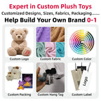 Custom Plush Toys 31-50cm PP Cotton | 500 MOQ Corporate Gifts Branded