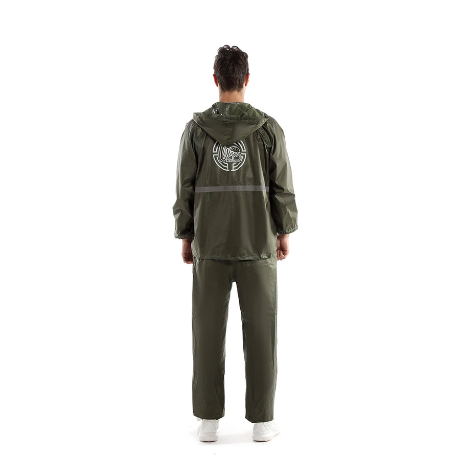 Custom Rainsuit with Pants 170T Polyester PVC | Waterproof Outdoor Rainwear for Camping & Tours | Bulk Wholesale