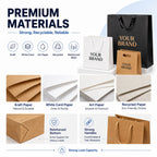 Custom Kraft Paper Bags | 100 Pcs MOQ, ISO9001 | Food-Grade Eco-Friendly