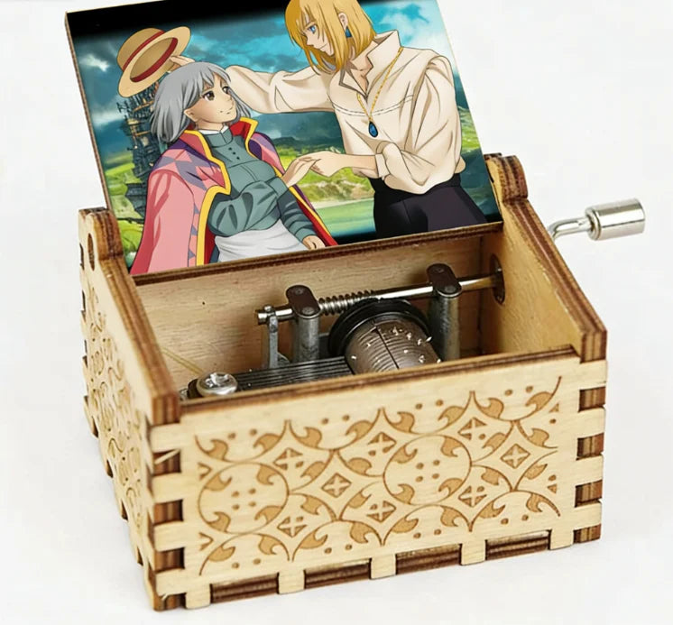 Wooden Hand-Cranked Music Box | Howl's Moving Castle | 10 MOQ | Custom