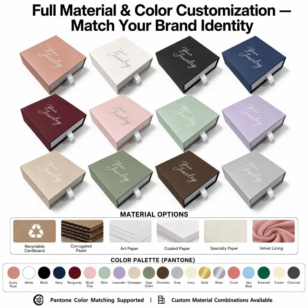 Custom FSC Certified Jewelry Drawer Box | MOQ 500 | 9-Day Lead Time