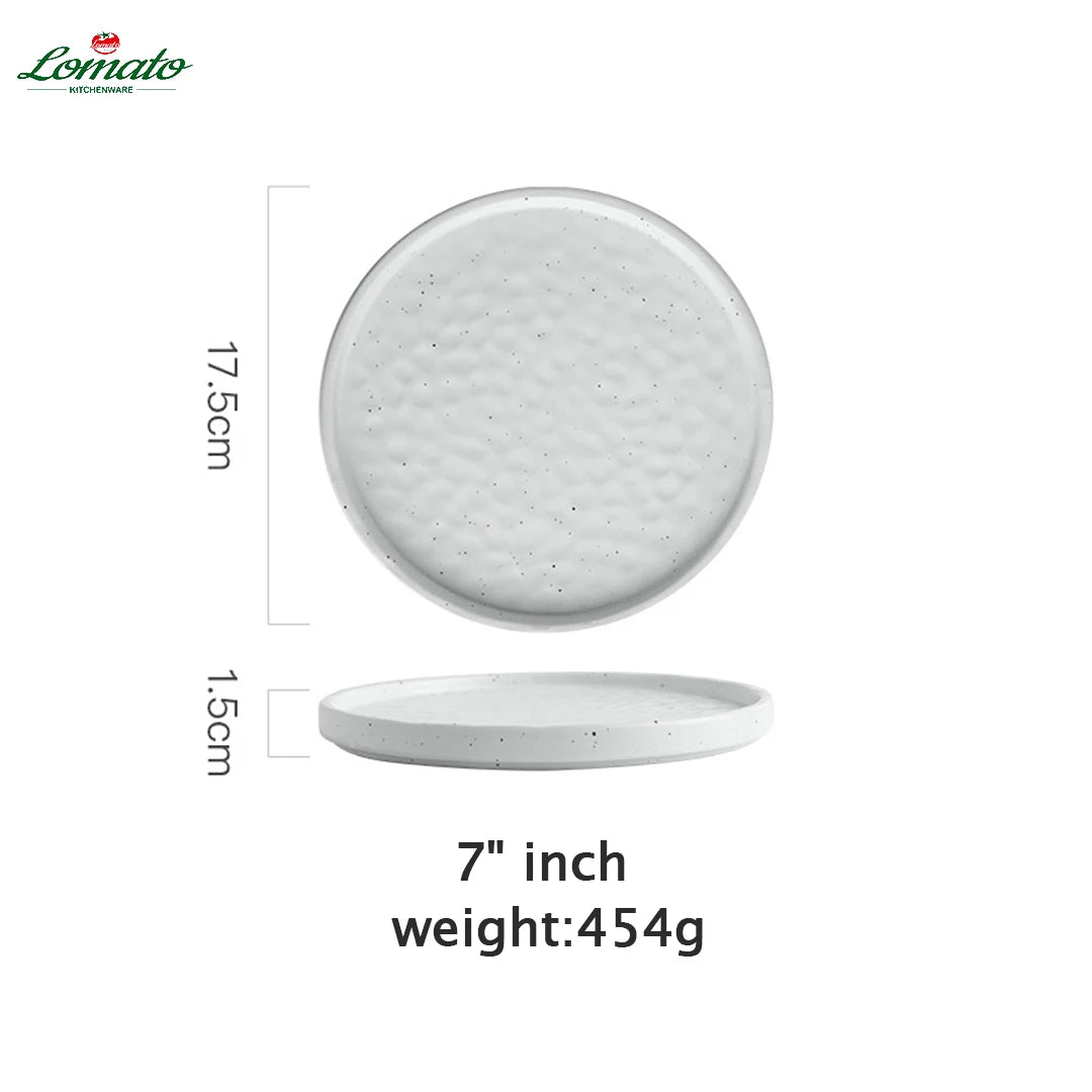 Custom Logo Stoneware Dinner Plates | Wholesale Restaurant MOQ 50