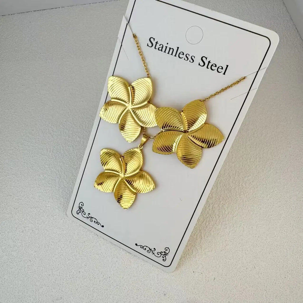 Custom 18K Gold Plated Stainless Steel Jewelry Set | MOQ 2
