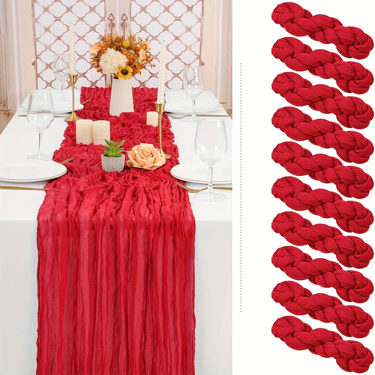Cheesecloth Table Runners | OEKO-TEX | MOQ 1 | Luxury