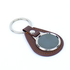 Custom Logo PU Leather Keychain with Metal Coin – Promotional Giveaway