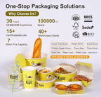 Compostable Fast Food Boxes | 10,000 Pcs MOQ, Plastic-Free | Eco-Friendly
