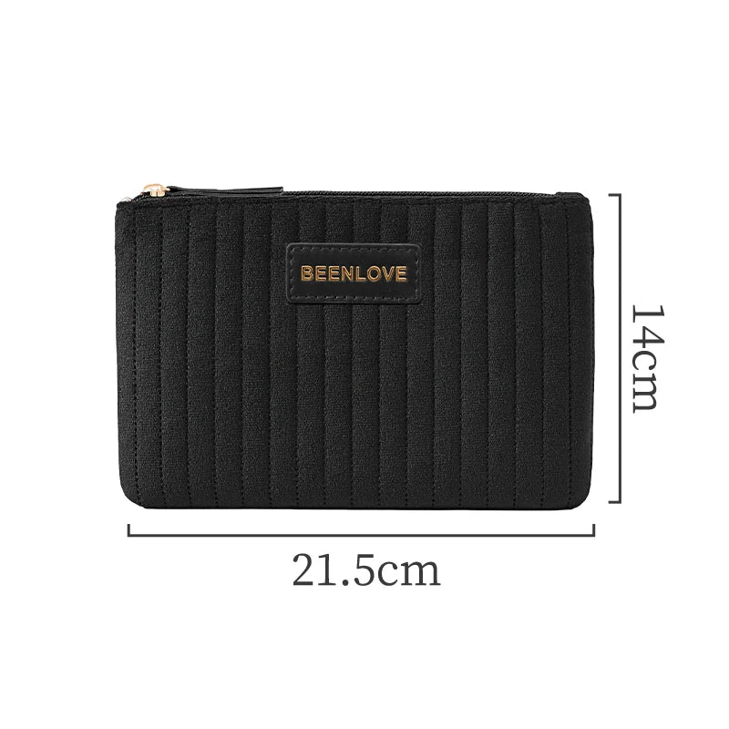 Custom Velvet Cosmetic Bags with Logo — Zipper Closure, Embroidery & Woven Labels