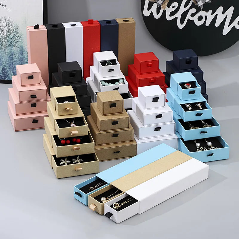 Custom Jewelry Drawer Box Wholesale | Velvet Lining 100 MOQ Bulk Orders