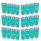 20oz Powder Coated Stainless Steel Tumbler with Lid and Straw Hole for Coffee, Travel and Laser Engraving