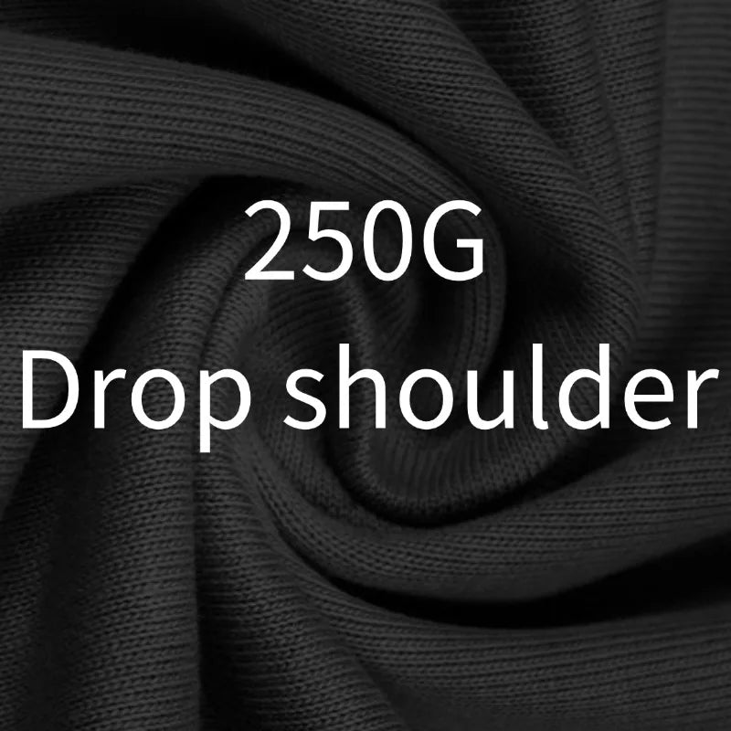 Custom Logo Heavyweight Oversized Cotton T-Shirt (250 GSM, Drop Shoulder)