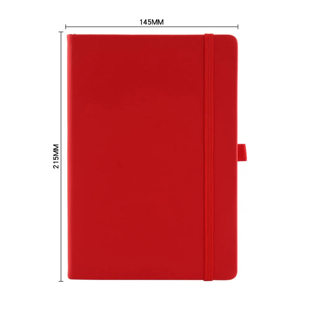 A5 PU Leather Notebook with Elastic Band and Pen Holder for Office, Meetings and Custom Logo