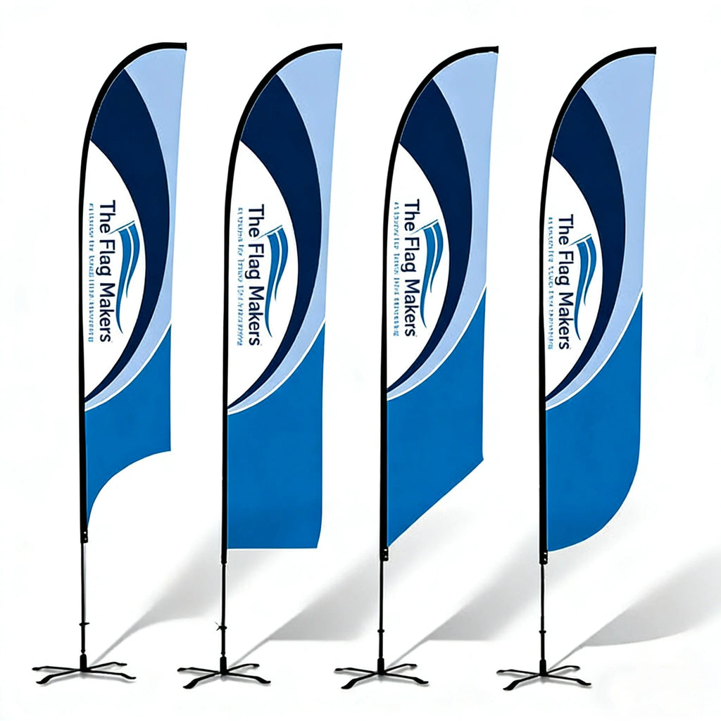 Custom Feather Flags with Logo | 50-Piece MOQ for Promotional Events & Trade Shows