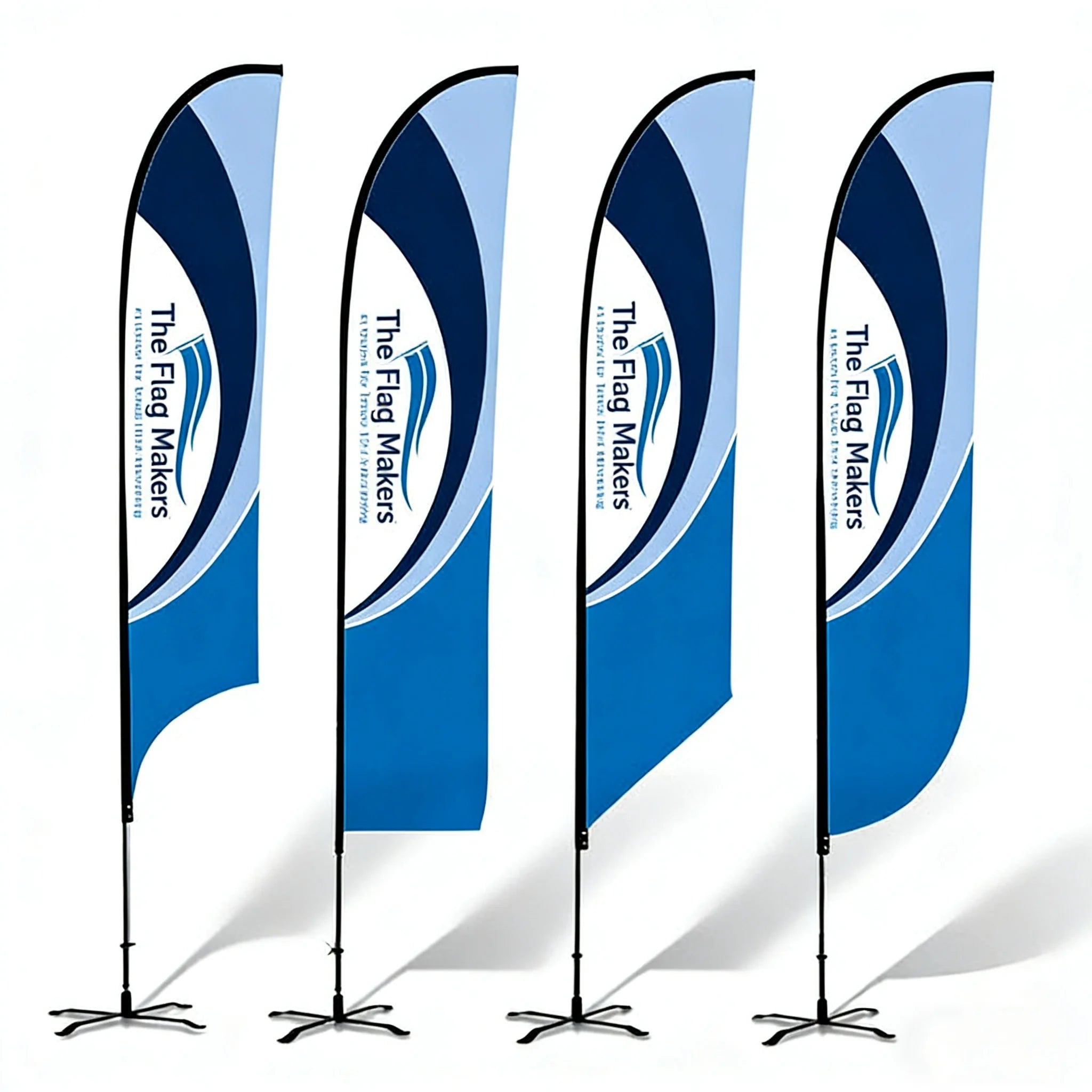 Custom Feather Flags with Logo | 50-Piece MOQ for Promotional Events & Trade Shows