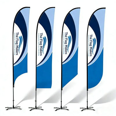 Custom Feather Flags with Logo | 50-Piece MOQ for Promotional Events & Trade Shows