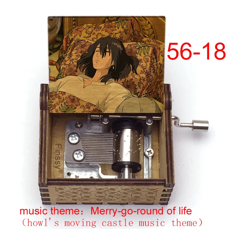 Wooden Hand-Cranked Music Box | Howl's Moving Castle | 10 MOQ | Custom