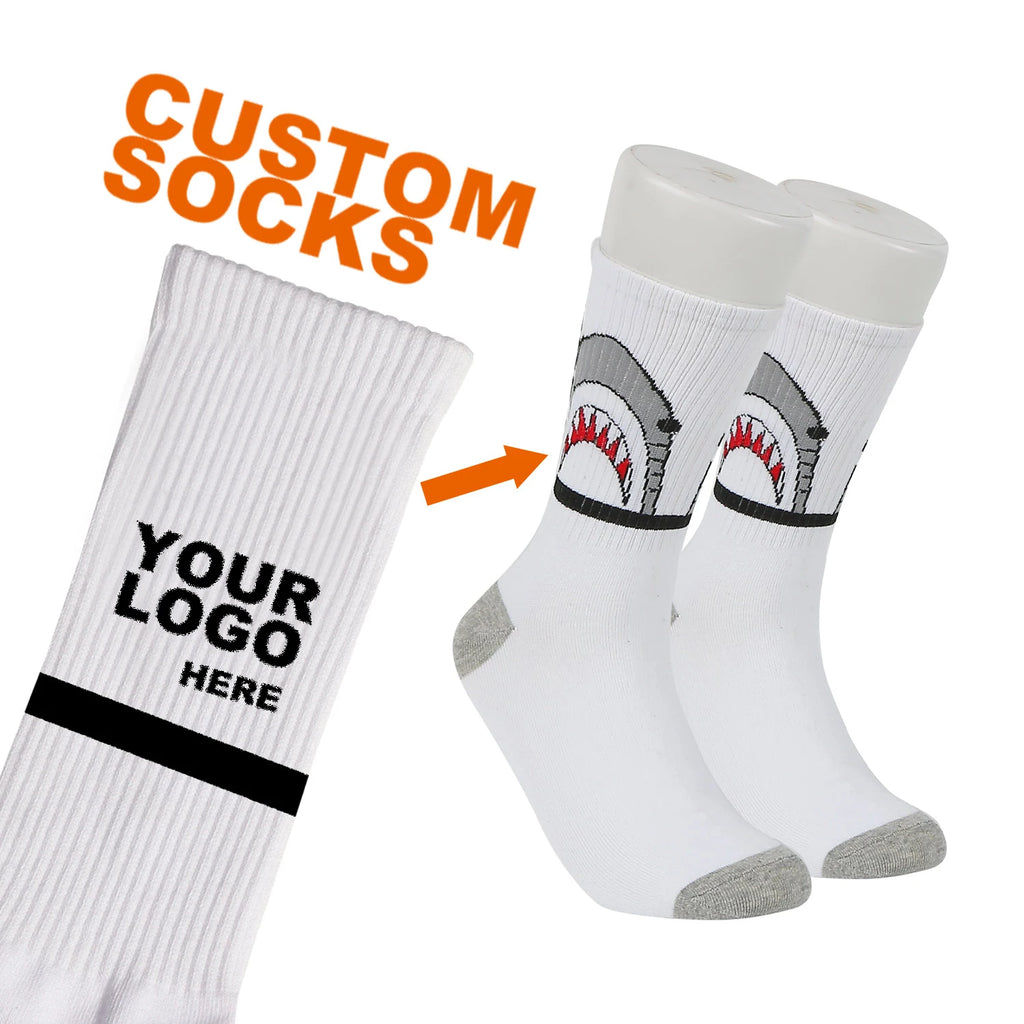 Custom Bamboo Cotton Socks with Logo | No MOQ | 7-Day Lead