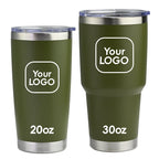Custom 20oz 30oz Tumbler | 50 Pcs MOQ Double Wall Insulated Travel Mug