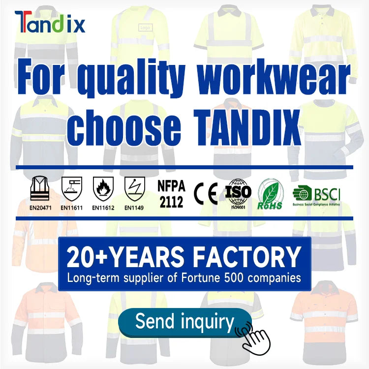 High Visibility Safety Work Shirts for Construction & Industrial Teams(Custom Logo, Industrial Use)