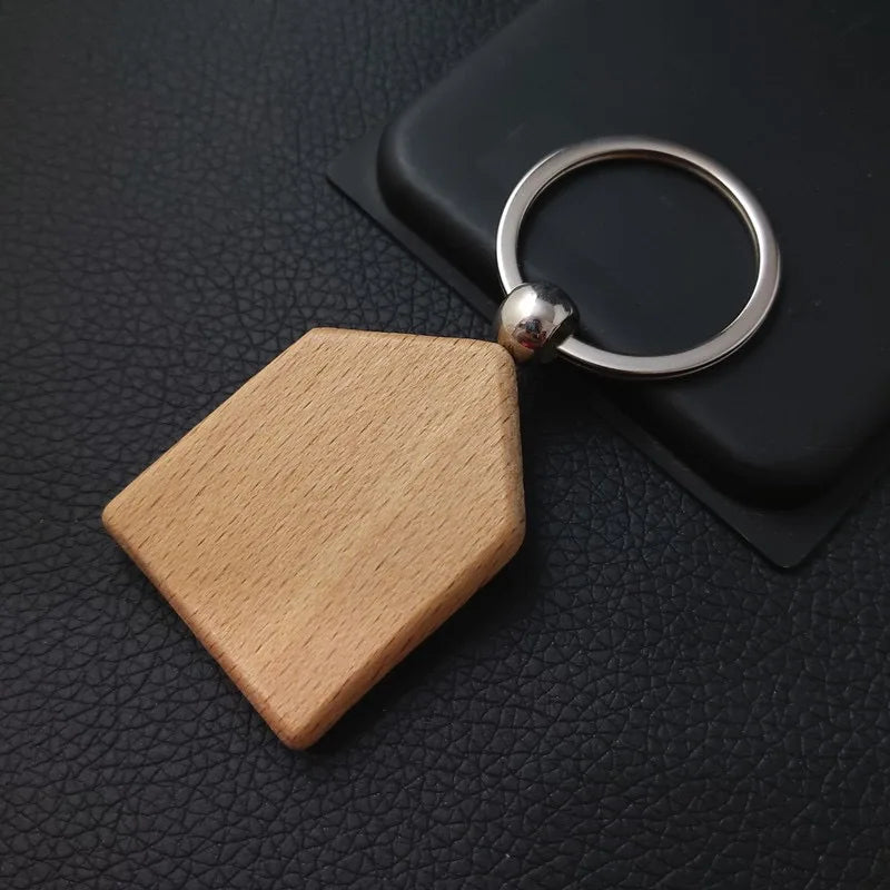 Custom Solid Wood Keychains | Laser Engraved Logo | 1,000-Piece MOQ | Promotional & Hospitality