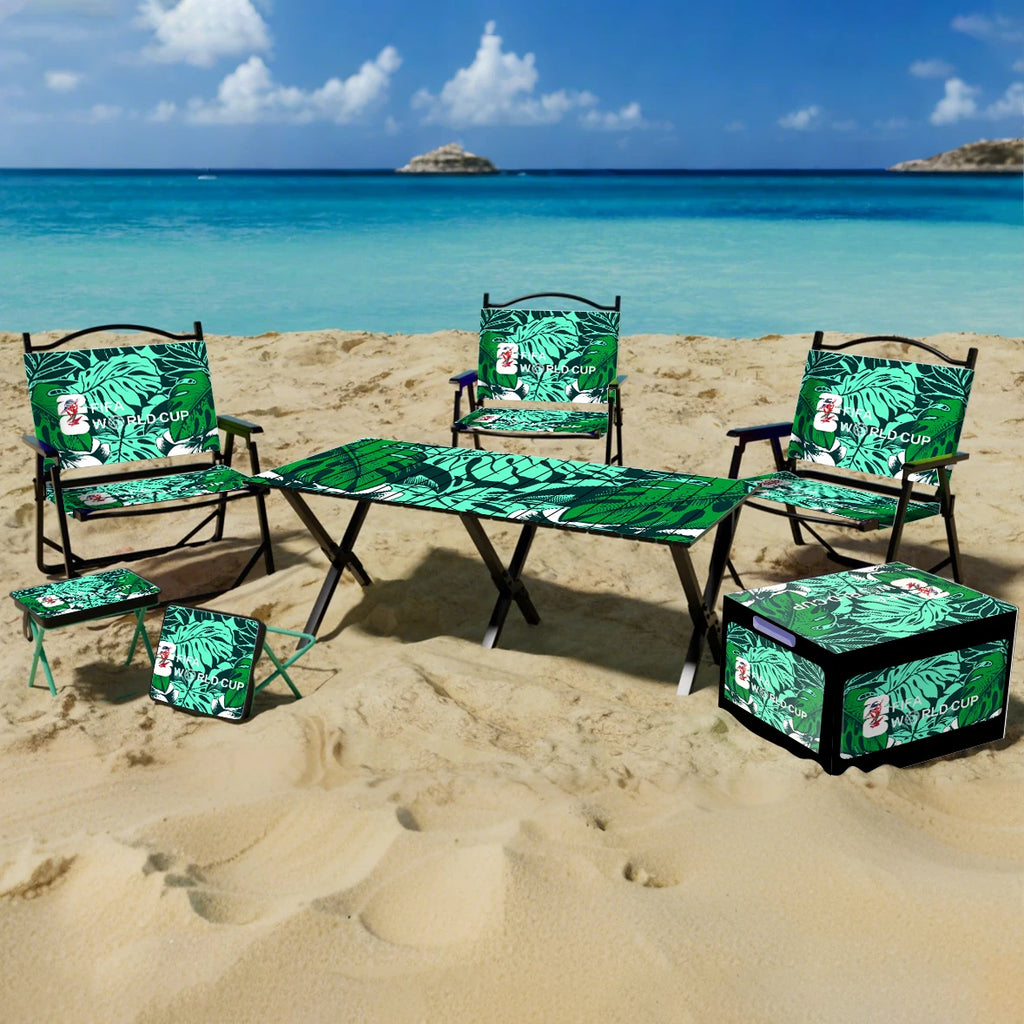Custom Folding Camping Picnic Chair & Table Set: Metal Frame, Digital Print Logo, MOQ 100 for Tailgate