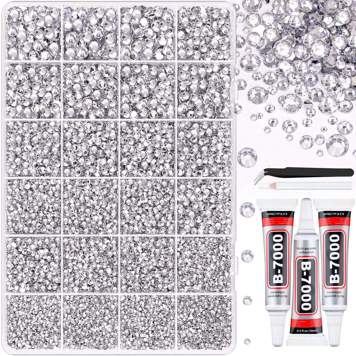 40 Color Resin Rhinestone Set 3mm | 14 Facets | DIY Nail Art Craft