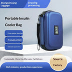 Insulin Storage Bag 1.6L | Thermometer Display | Leather Medicine Cooler