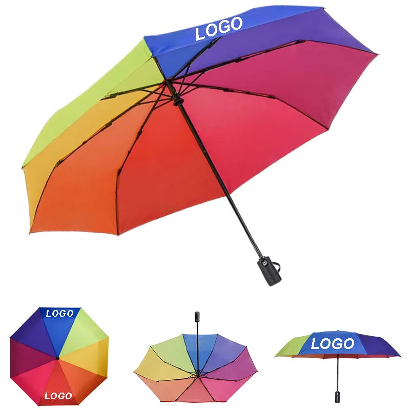 Custom Automatic Umbrella | 1 PC MOQ 190T Pongee Promotional Gift