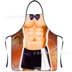 Waterproof Polyester Apron | 3D Printed Cartoon Barbecue Apron