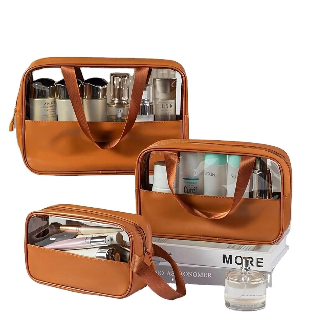 Low MOQ PVC Transparent Makeup Bag | Custom Logo Travel Bag