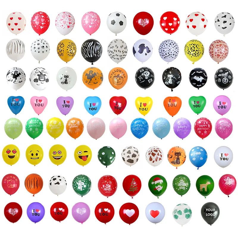 Custom Printed Natural Latex Balloons 7-36 Inches | BSCI CE EN71 Certified | Event Decorations