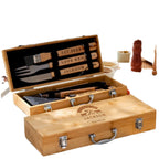 Custom Engraved Bamboo BBQ Set | 200 MOQ | 25-Day Lead Time