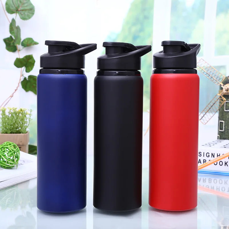 Custom Aluminum Sport Water Bottle 600ml / 750ml with Handle Lid for Logo Branding