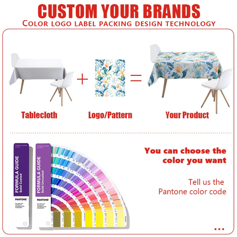 Custom PEVA Tablecloths | Waterproof, Stain-Resistant | 10,000 Pcs MOQ