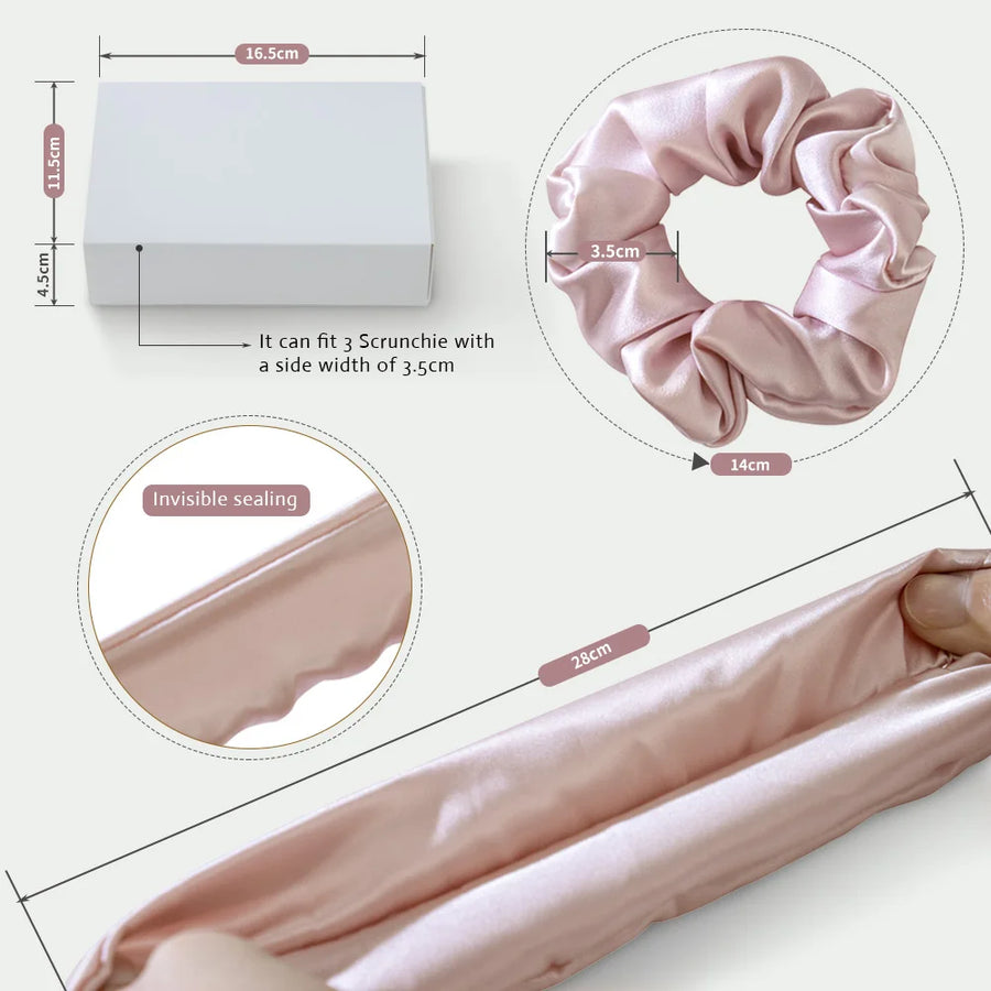 Custom Silk Scrunchies with Logo | Bulk MOQ 2 Pcs