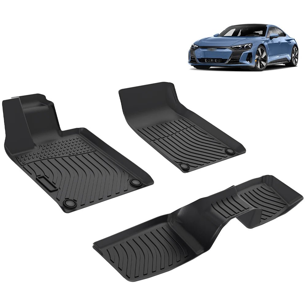 Audi E-Tron GT Custom Fit 3D TPE Floor Mats and Trunk Liner 2022-2025
