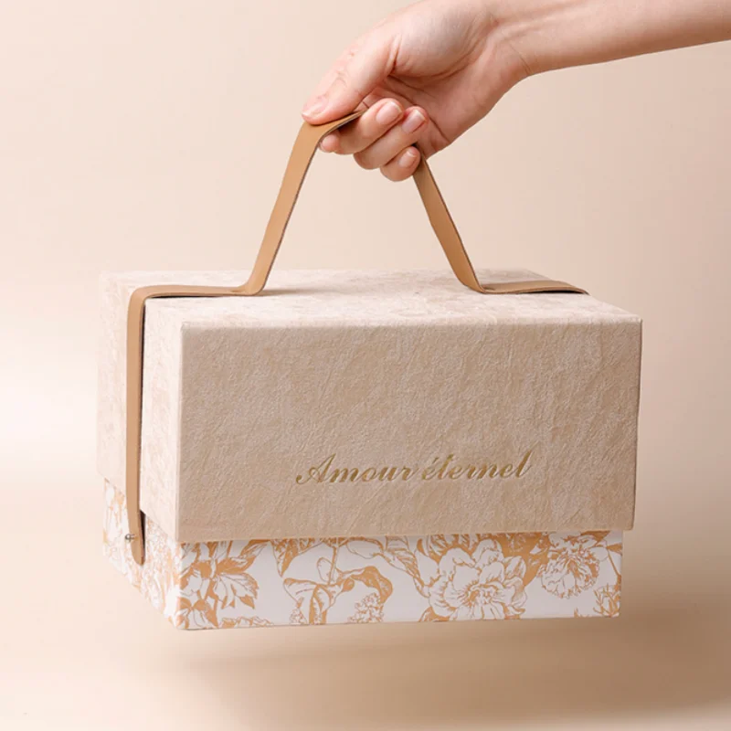 Custom Gift Boxes with Handle | Bulk MOQ 100 pcs