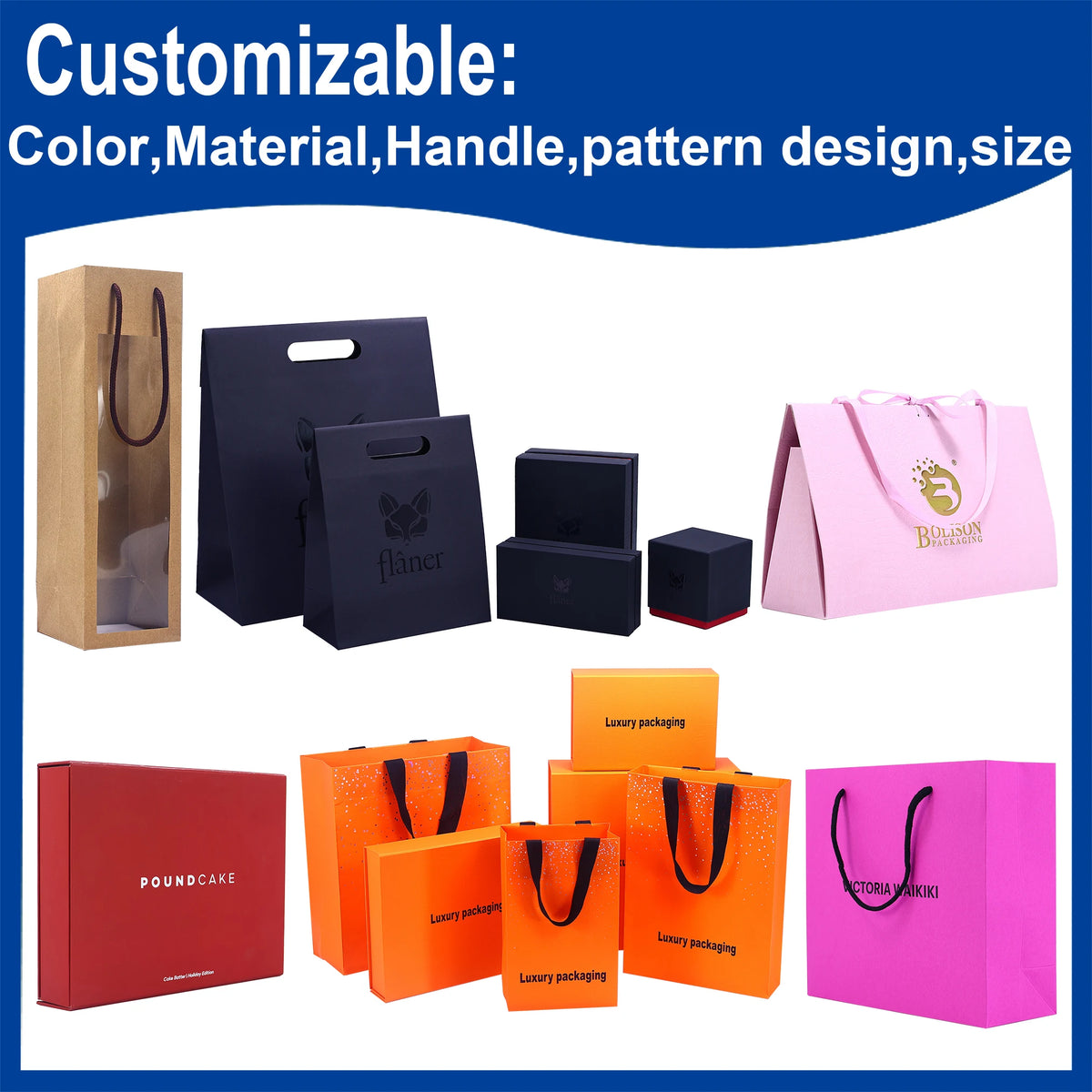 Custom Cosmetic Packaging Box and Bag with Logo | 1000 MOQ