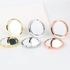 Double-Sided Magnifying Mirrors with Logo | Metal Frame | MOQ 10 pcs
