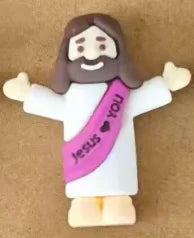 Mini Jesus Figurines | Hand-Painted Religious Figures | Bulk Baptism Gifts