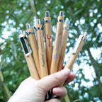 Custom Bamboo Pens with Laser Engraved Logo | Eco-Friendly, 100 MOQ, 1.0mm