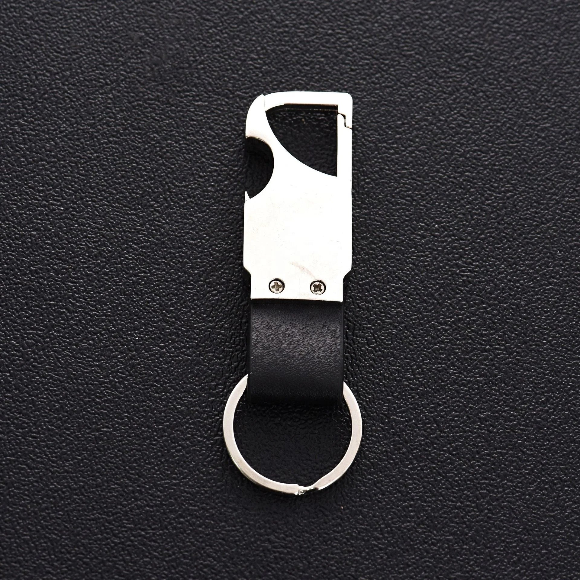 High-End Metal Keychain | Zinc Alloy | Leather Accent | Custom Logo | 1 MOQ | SGS Certified