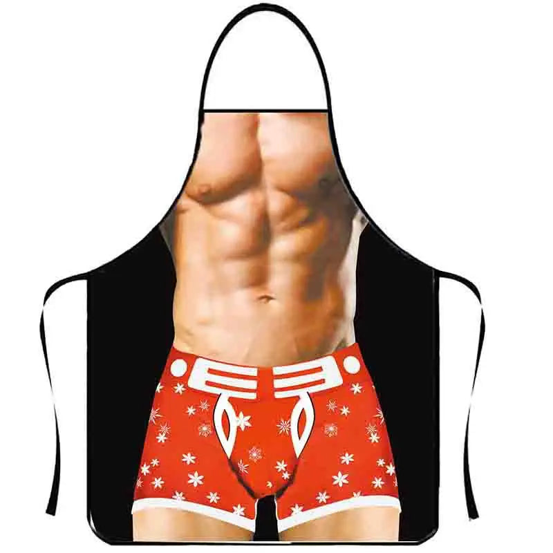 Waterproof Polyester Apron | 3D Printed Cartoon Barbecue Apron
