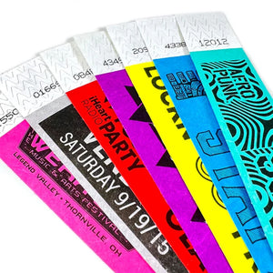 Custom Tyvek Wristbands 1,000 MOQ | Waterproof UV-Resistant Event ID
