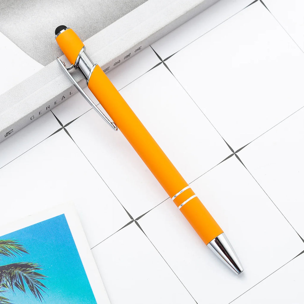 Custom Metal Ballpoint Pens with Logo | 10 MOQ Laser Engraving Stylus