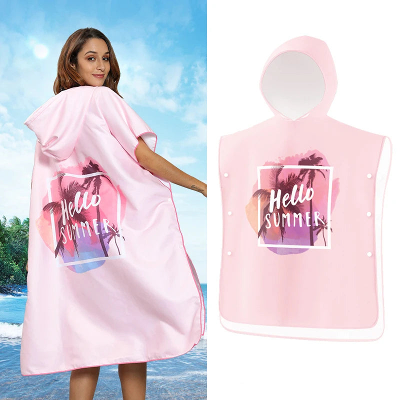 Custom Synthetic Anti-Odor Beach Changing Robe Poncho