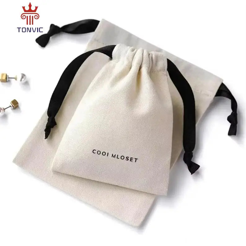 Organic Cotton Drawstring Bags Wholesale | Custom Logo Sustainable Packaging