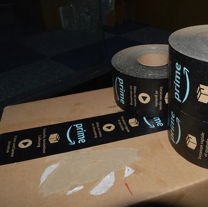 Custom Reinforced Kraft Packing Tape with Logo | 500 MOQ, Fiberglass, High Strength
