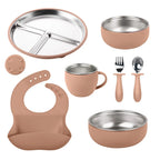 Custom 304 Stainless Steel Children's Plates with Logo | MOQ 10